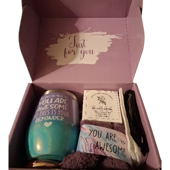 Women's 'You're Awesome' Gift Set - Purple and Blue - Picture 2 of 10